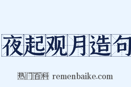 夜起观月造句是什么意思的图片